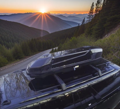 Cargo Carrier, Hard Shell Alpine Edition, Cargo Box, Dual Side Opening, Water Proof Design, No Tools Required, Quick & Easy Install and Uninstall, Compatible with Most Cross Bars.