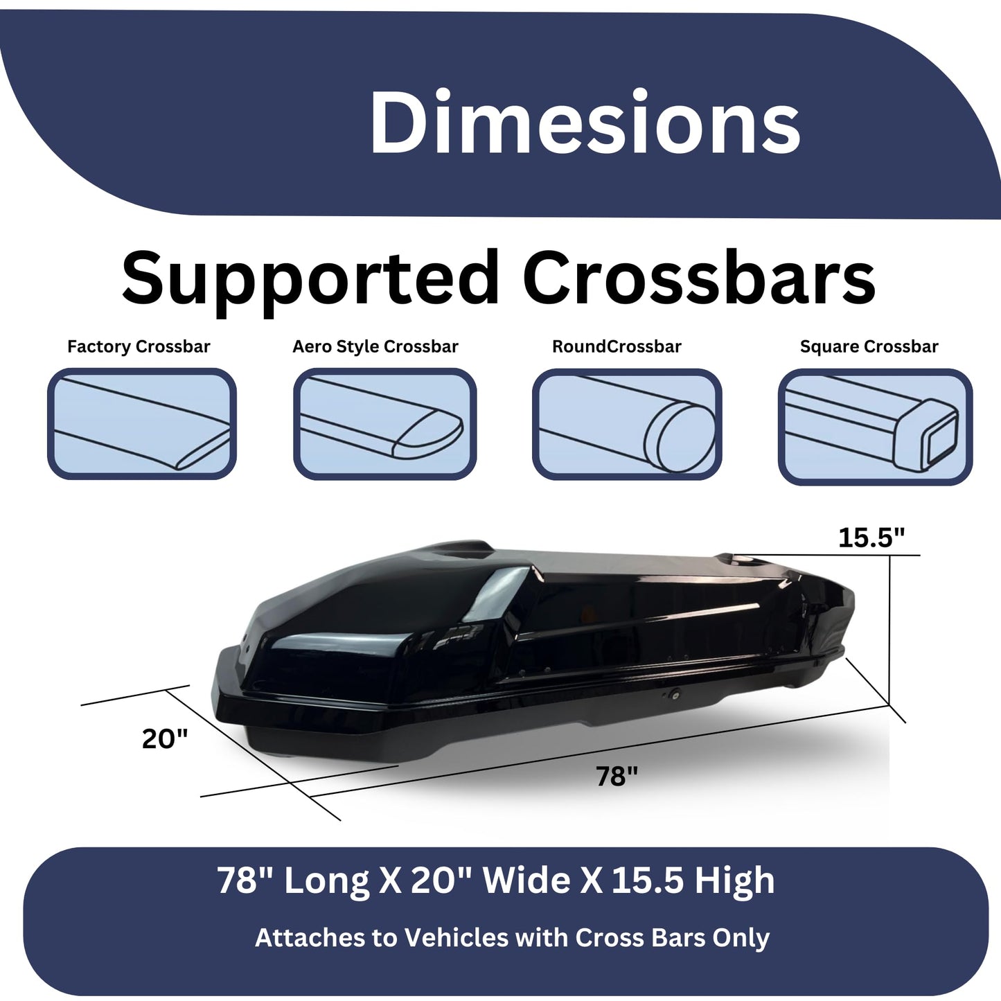 Cargo Carrier, Hard Shell Alpine Edition, Cargo Box, Dual Side Opening, Water Proof Design, No Tools Required, Quick & Easy Install and Uninstall, Compatible with Most Cross Bars.